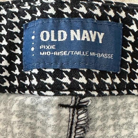 Old Navy Pixie Mid-rise Cropped Pant Houndstooth Work Dress Pant - Picture 8 of 9
